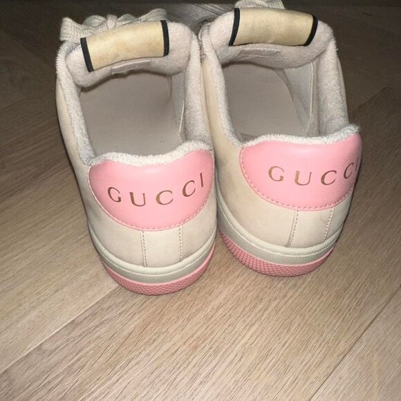 Gucci Beige and Pink Signature Sneakers - Picture 3 of 4